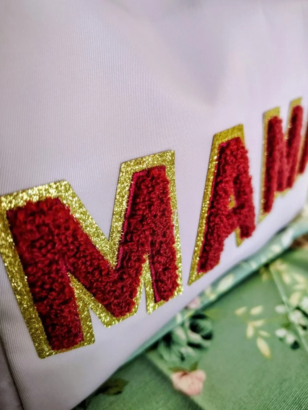 NWT Mama Pouch Cosmetic Bag Varsity Letters